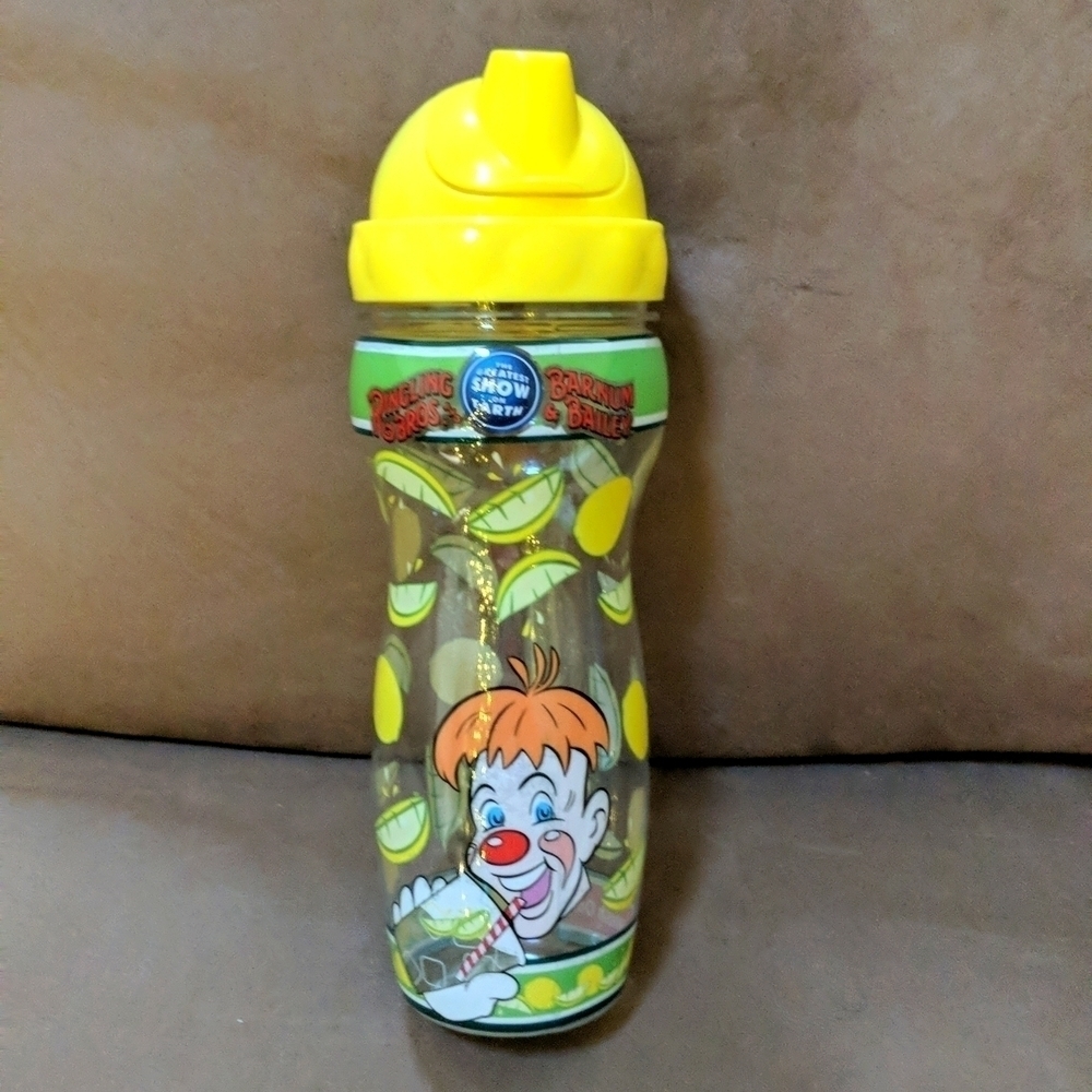 Vintage CIRCUS Ringling Bros Clown Water Travel Bottle Barnum & Bailey New